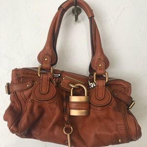 Authentic CHLOE brown leather Paddington